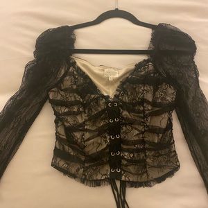 Brand new long sleeve lace top